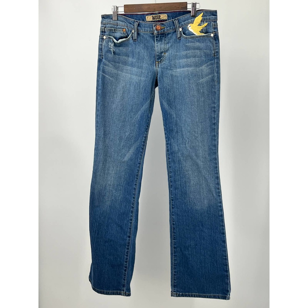 Indie Vintage Embroidered Jeans Y2K Medium Wash Women's Size 30